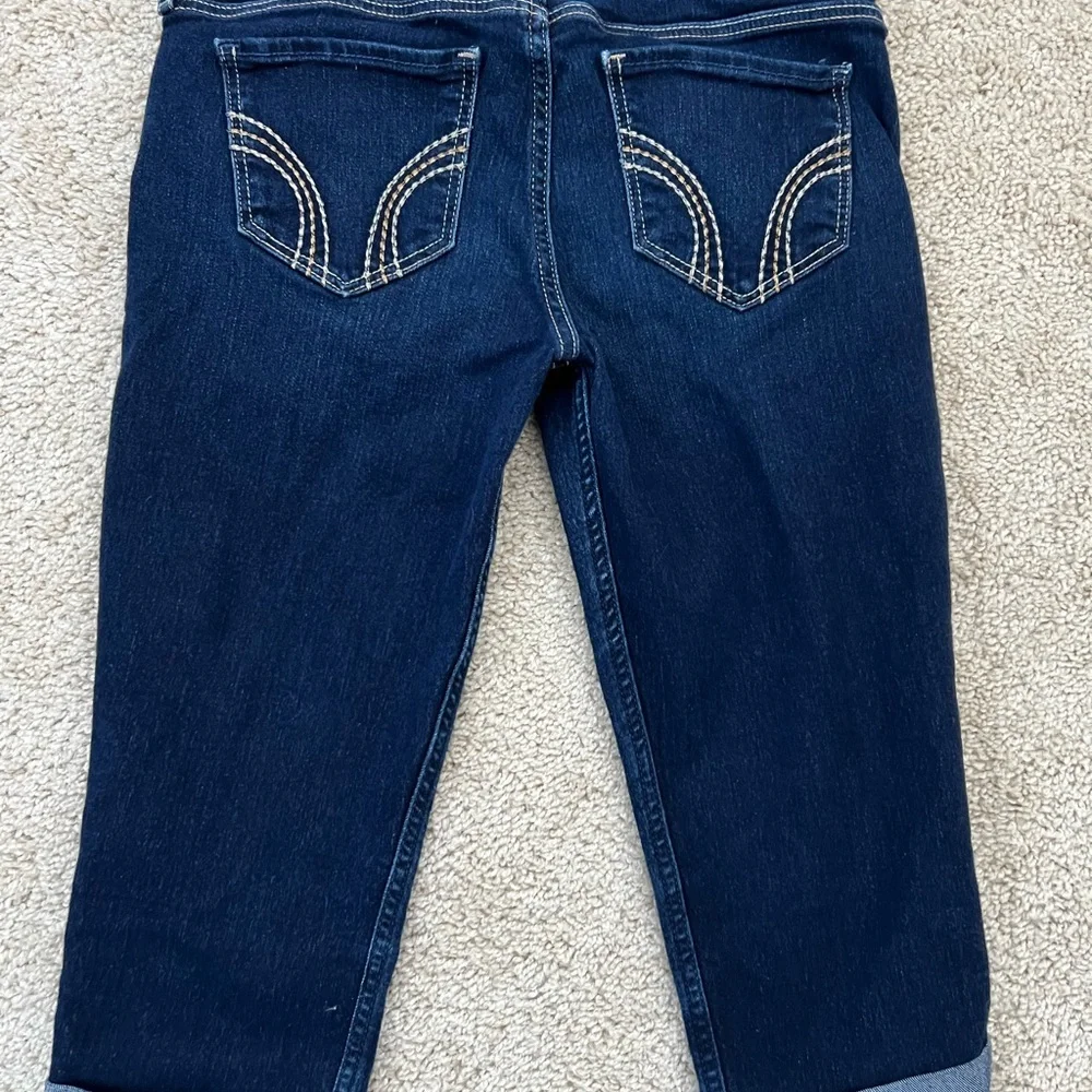 Hollister Skinny Denim Jean Bermuda Capri Size 5 Y2K - Picture 5 of 6